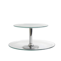 Dessert Stand Pillar Assembled Between Two Glass Plates