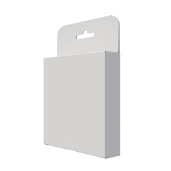 3D Render a white box with a handle on a white background