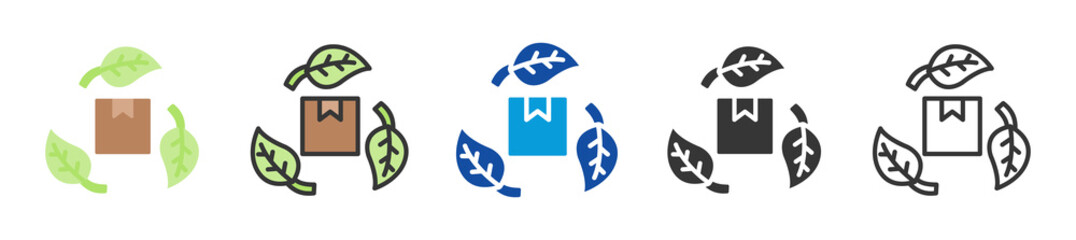 sustainability icon set multi style various collection