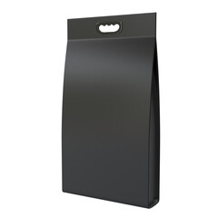 3D Render a black bag with a handle on a white background