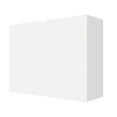 3D Render a white box with a window on a white background