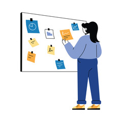 Sticky Notes Vector Flat Illustration EPS 10 File