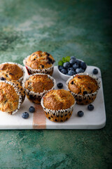 Homemade blueberry muffins
