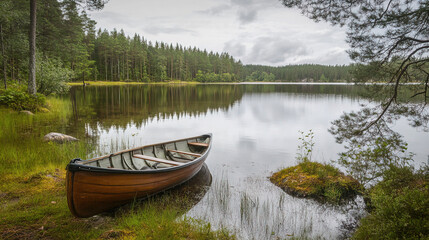 Imagine a hidden spot by a quiet lake, where the forest and water meet. What feelings of solitude and relaxation come over you in this secluded place?