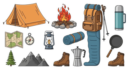 Camping gear and equipment for outdoor adventure