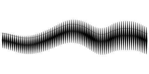 Monochrome Spiky Audio Equalizer Waveform