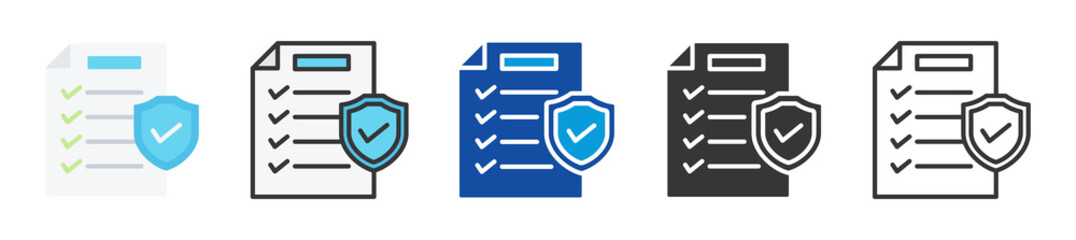 coverage icon set multi style various collection