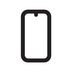 Minimalist smartphone icon simple flat vector design isolated on white background for app and web design