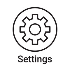 Setting icon. Vector line symbol for a website, product card, presentation and mobile app, packaging or instruction. Editable outline sign