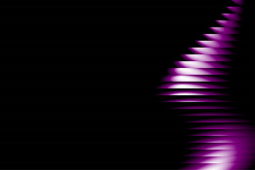 Abstract Purple Motion Gradient Background, Modern Ribbed Wave Effect on Dark Backdrop, Vector Illustration