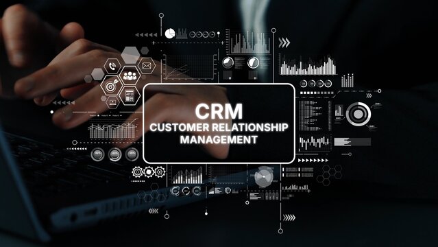 Modern Business Concepts with CRM Focus on Customer Relationship Management and Data Analytics for Professional Use. Asymptotic smart data analytic.