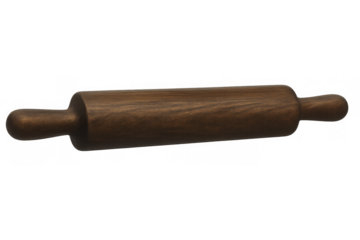 Wooden rolling pin for home baking and professional kitchen cooking, preparing dough for pastry and bread making