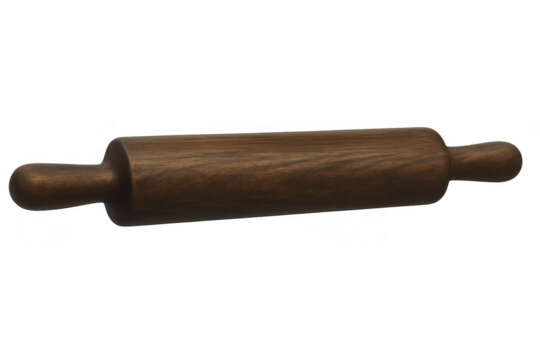 Wooden rolling pin for home baking and professional kitchen cooking, preparing dough for pastry and bread making - Powered by Adobe