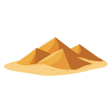 An Imaginary 2D flat icon sand hills, modern element in vector and EPS format, clean vector_isolated on a white background, An Icon clipart set