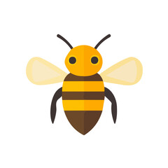 modern element in vector and EPS format_clean vector_isolated on a white background, An Icon clipart set, An Imaginary 2D flat icon honey bee isolated