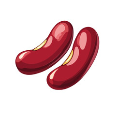 An Imaginary 2D flat icon kidney beans group, modern element in vector and EPS format, clean vector_isolated on a white background, An Icon clipart set