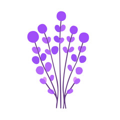An Imaginary 2D flat icon lavender bunch, modern element in vector and EPS format, clean vector_isolated on a white background, An Icon clipart set