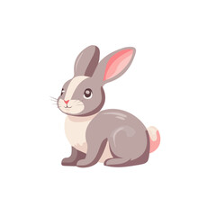 An Imaginary 2D flat icon rabbit, modern element in vector and EPS format_clean vector_isolated on a white background, An Icon clipart set