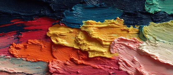 Colorful blend on textured canvas