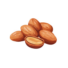An Imaginary 2D flat icon roasted peanuts, modern element in vector and EPS format_clean vector_isolated on a white background, An Icon clipart set