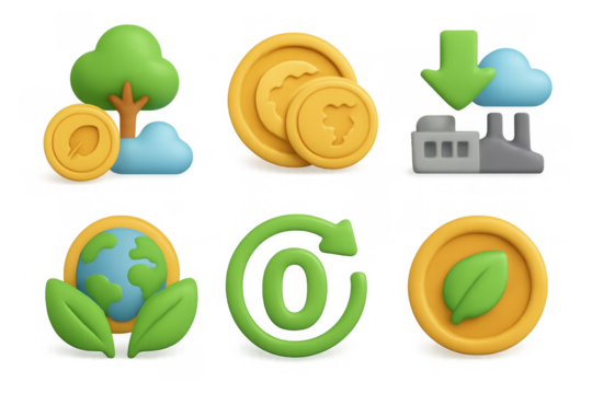 Eco friendly icon set for environmental awareness and sustainable design