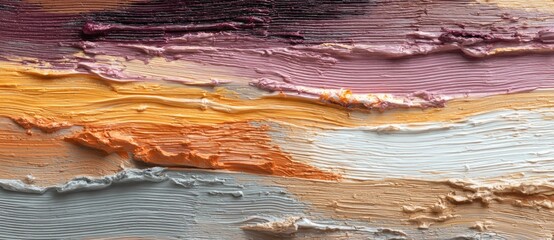 Colorful paint texture on canvas surface