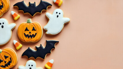 Delightful Halloween sugar cookies with pumpkins bats and ghosts spooky celebrations and festive treats