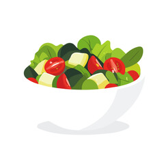 modern element in vector and EPS format_clean vector_isolated on a white background, An Icon clipart set, An Imaginary 2D flat icon salad bowl