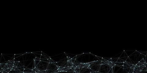 Abstract mesh vector background. Futuristic technology style card. Digital technology futuristic internet network speed connection black background. connecting medical science vector illustration. 