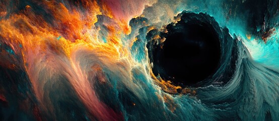 Swirling colors in a cosmic energy vortex