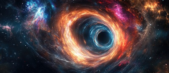 Vibrant cosmic whirlpool in deep space