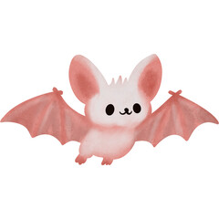 Cute Pink Bat Illustration
