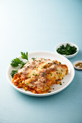 Homemade enchilada with sweet corn