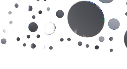  Multicolored confetti on white  - Silver Holographic PNG