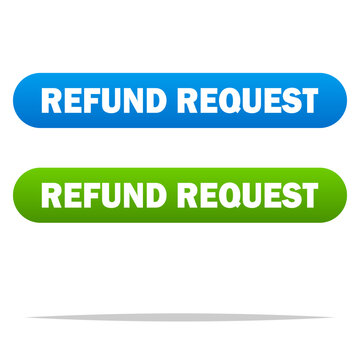 Refund request button icon vector isolated illustration