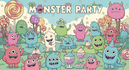 Vector illustration of monsters cartoon collection © Cartoon