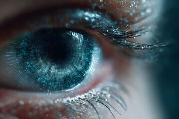 Human Eye with Holographic Data Layers