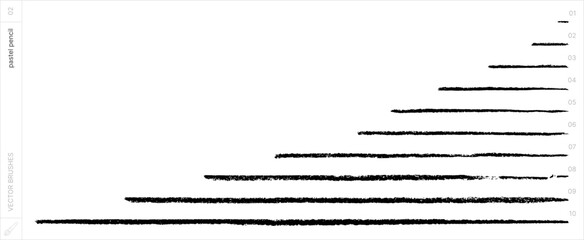 Vector Brushes. Pastel Pencil.