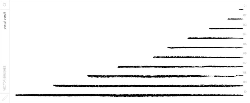 Vector Brushes. Pastel Pencil.