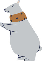Standing Bear With Scarf