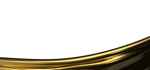 Golden Dimension: Abstract 3D Gold Cloth Illustration with Depth and Dimension