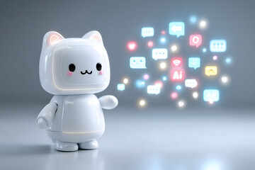 Robot Cat Assistant with AI Interface