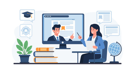 Online education platform connecting students and teachers for interactive learning, empowering global education with modern technology and personalized mentorship