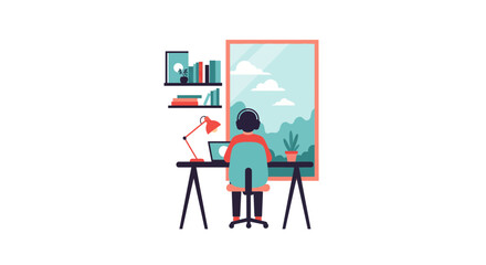 Enjoy focused work from home productivity with a modern workspace setup, perfect for remote work, online learning, and creative projects at your desk