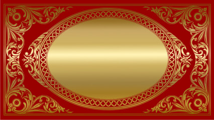 red gold frame