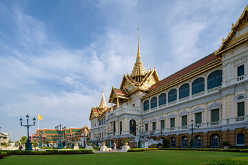 Naklejka premium Wat Phra Kaew, on the banks of the Chao Phraya River, Bangkok, Thailand