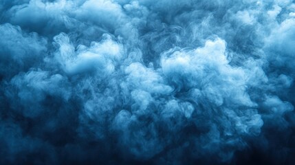 A serene digital image of clouds with a cool blue hue, conveying tranquility and calmness. The texture suggests gentle movement and atmospheric depth.