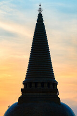 Traditional worship ceremony of Phra Pathom Chedi, Nakhon Pathom Province, Thailand