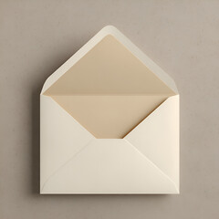 5x7in Invitation Rounded Corners with Open Envelope Mockup