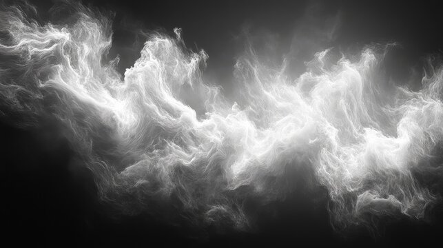 A striking abstract artwork featuring white lines on a black background. This digital creation evokes a sense of minimalism and modern design, exploring form and negative space.